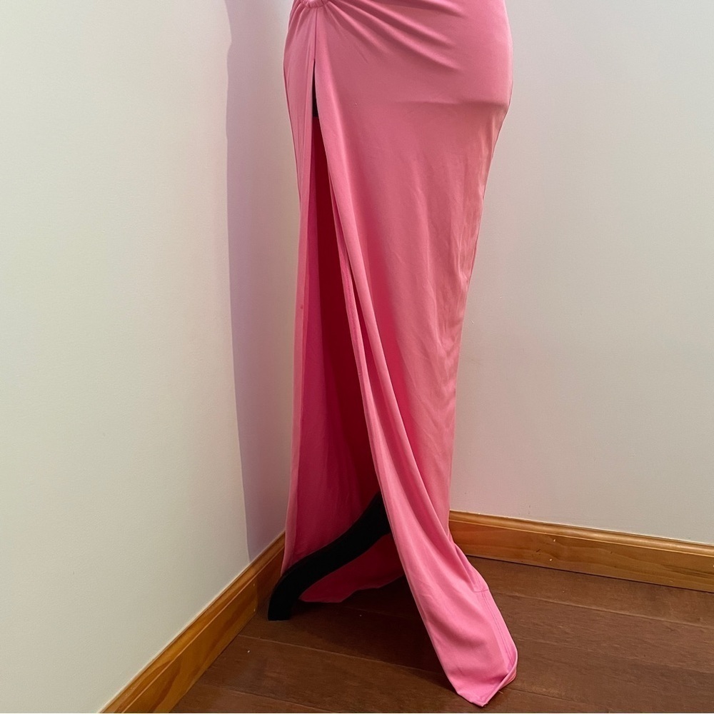 NEW! Michael Costello x REVOLVE- Sofie Gown One Shoulder Pink Maxi Dress Size XS - Picture 4 of 15